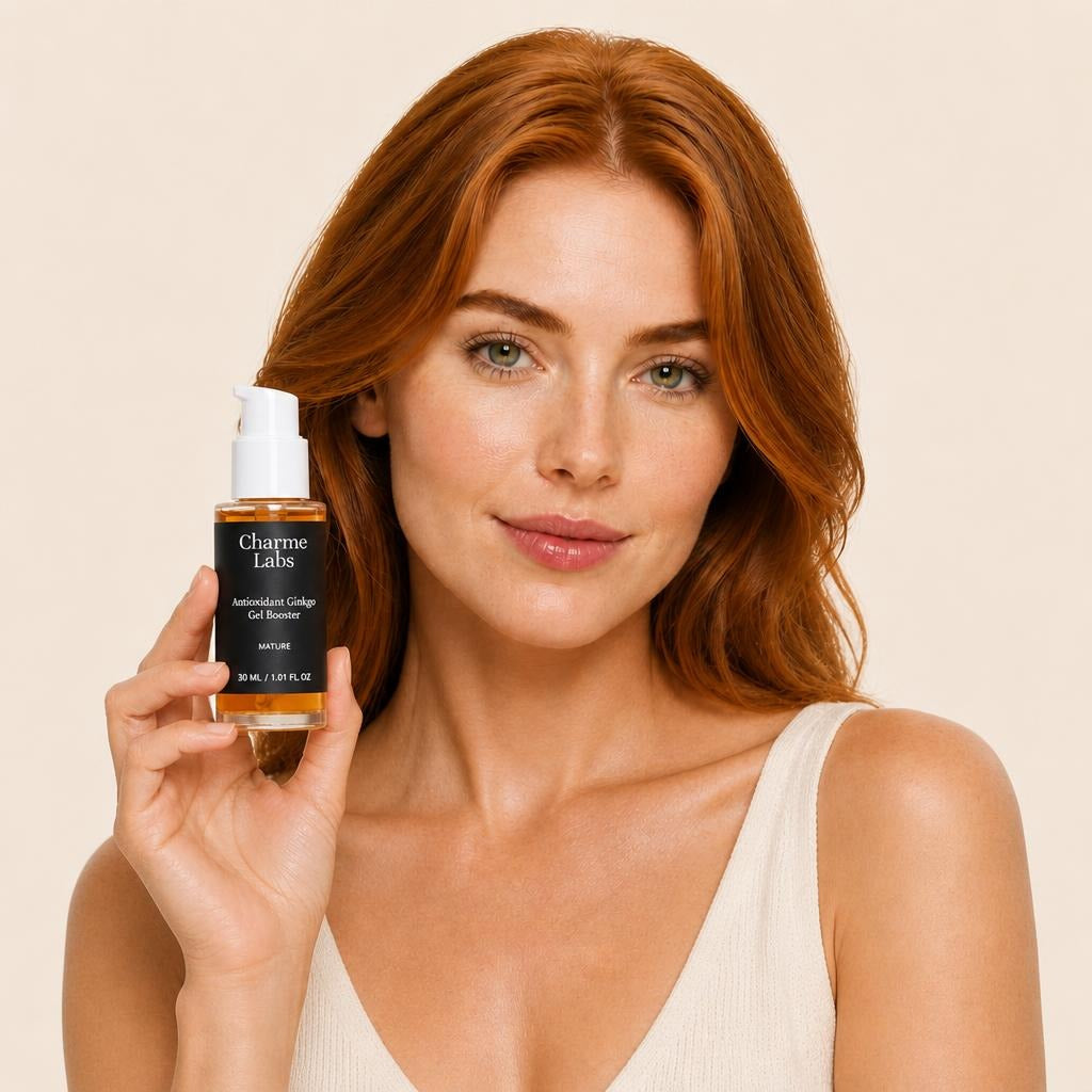 antioxidant-ginkgo-gel-booster-1 held by model