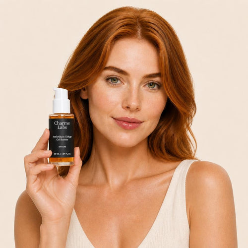 antioxidant-ginkgo-gel-booster-1 held by model