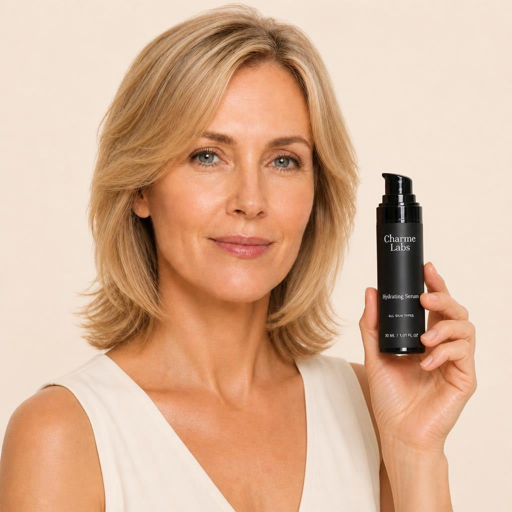 hydrating-serum held by model