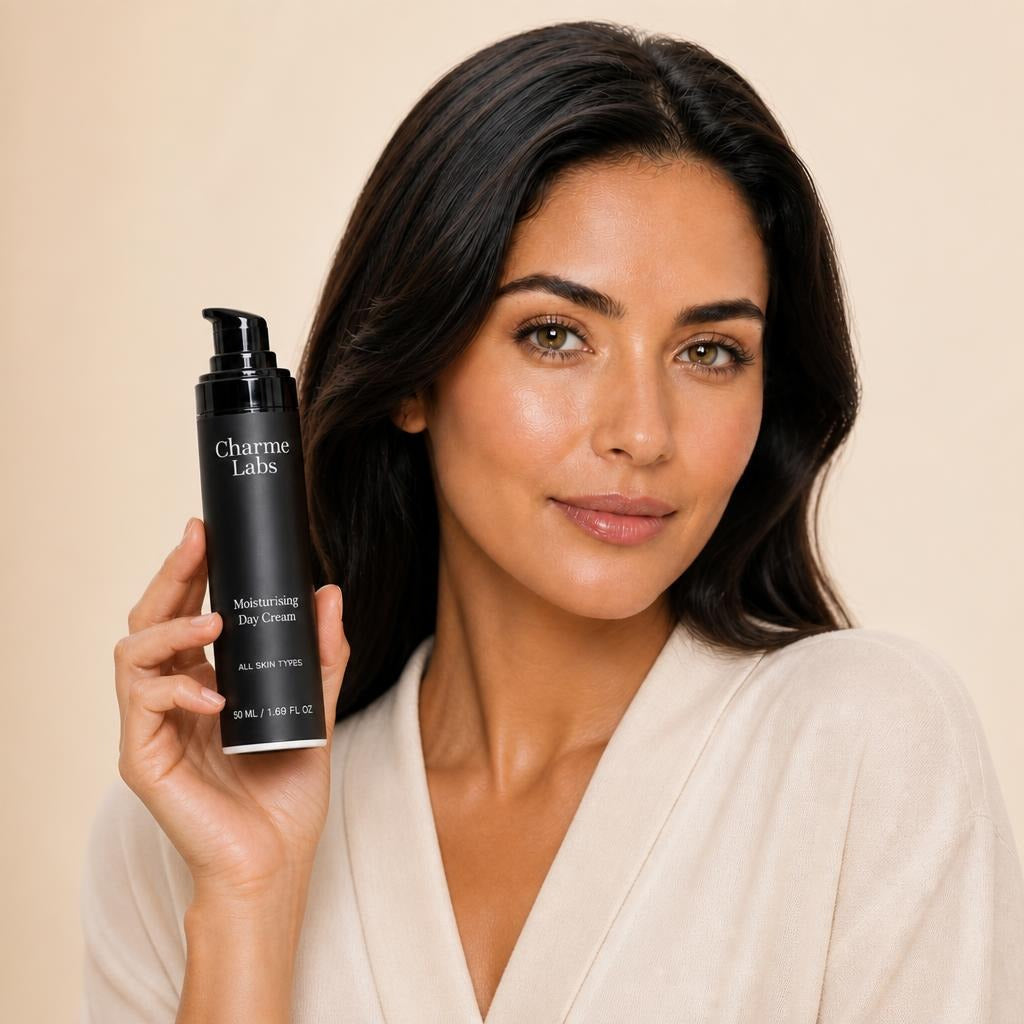 moisturising-day-cream-1 held by model