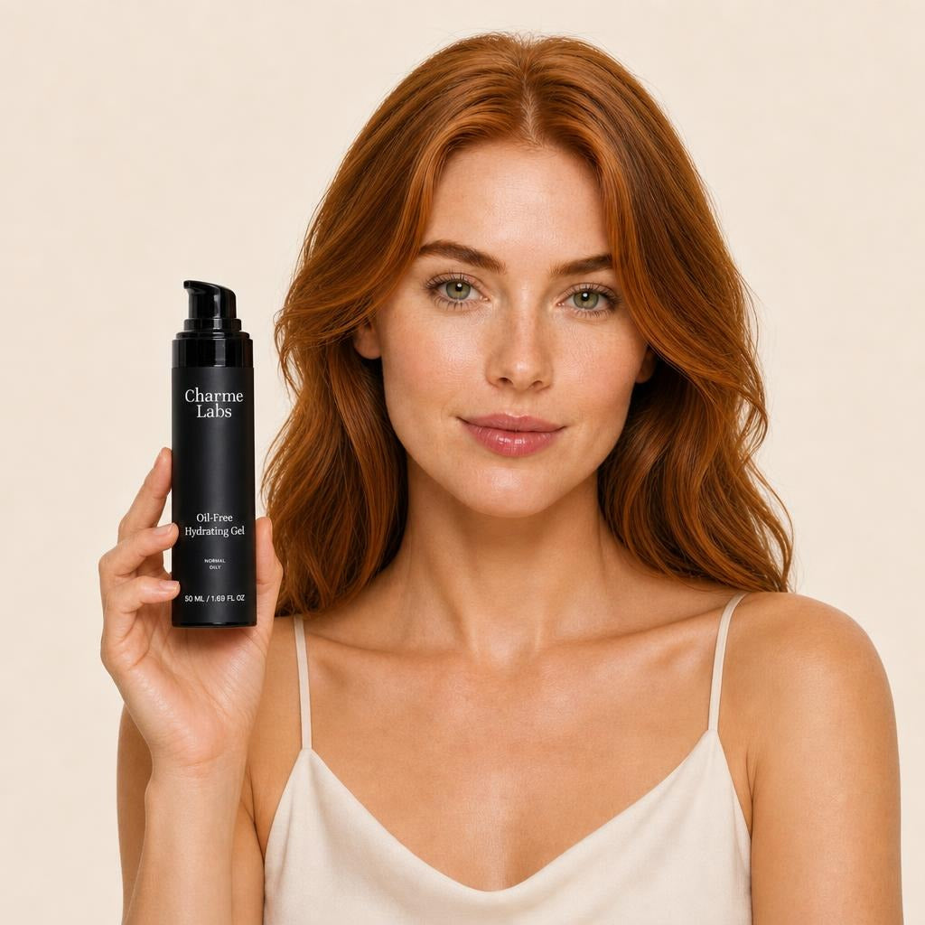oil-free-hydrating-gel held by model